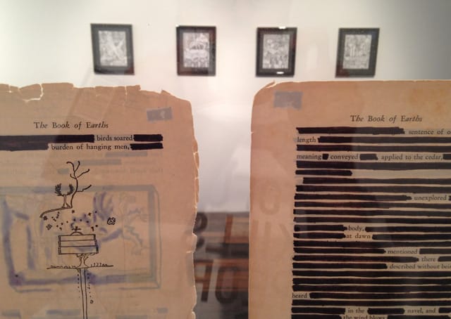 A detail of Carla Gannis and Justin Petropoulos's " " exhibition at Transfer Gallery. (all images by the author for Hyperallergic)