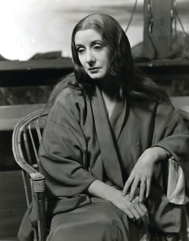 Lynn Fontanne, photographed resting behind the scenery during a rehearsal of Noel Coward's Point Valaine, 1935 Credit: The New York Public Library for the Performing Arts, Vandamm Theatrical Photograph Collection, Billy Rose Theatre Division