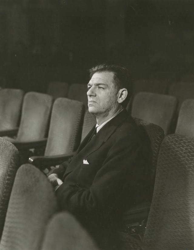 Oscar Hammerstein II watching rehearsals of Allegro, 1847 Credit: The New York Public Library for the Performing Arts, Vandamm Theatrical Photograph Collection, Billy Rose Theatre Division
