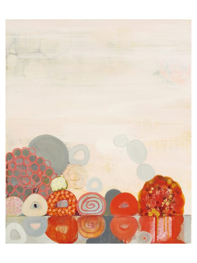 Sarah Lutz, "Nonpareils" (2011), 18 x 15 inches, oil on panel,  (Private Collection)