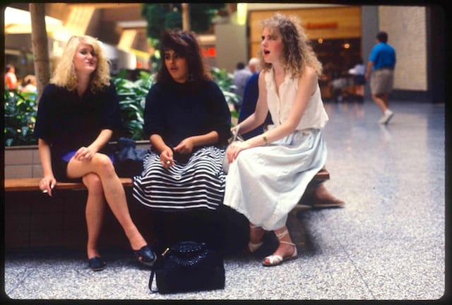 "Three Girls Smoking" from Michael Galinksy's project "Malls Across America"