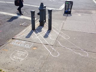 An Ellis G piece from last year's "street" show. (photo by the author for Hyperallergic)