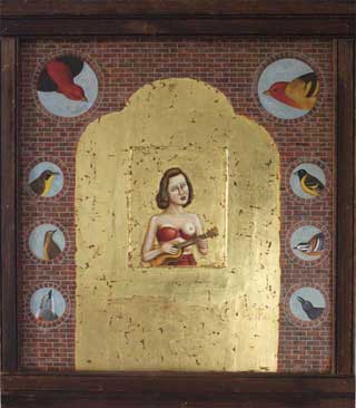 One of the walls in Beerhorst's studio (click to enlarge)