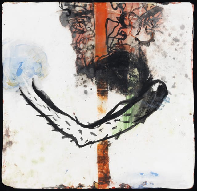 Diane Christiansen, "Secret Obstacles" (2013), oil on plaster, 12 x 12 in