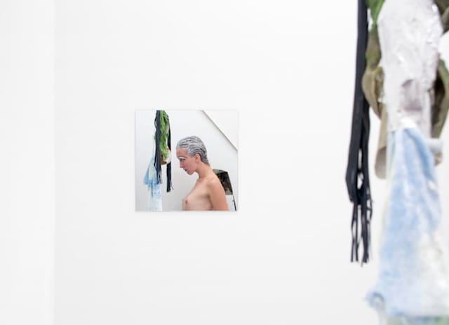 Documentation of Donna Huanca's "Scrying Threats" performance/installation at Queer Thoughts Gallery, Chicago (image courtesy of the artist and Queer Thoughts)