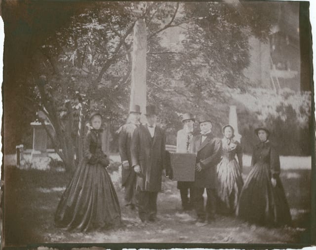 The funeral in the New York Marble Cemetery