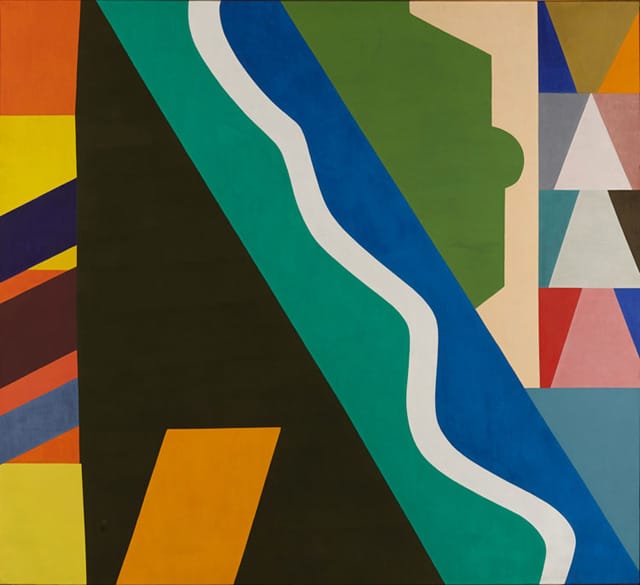 Shirley Jaffe "The White Line" (1975), oil on canvas, 77.25 x 85in (196.2 x 216cm)
