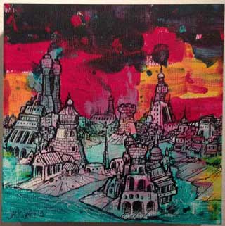 Jack Jerz, "Favela of Pisces" (2013) (photo by author for Hyperallergic) (click to enlarge)