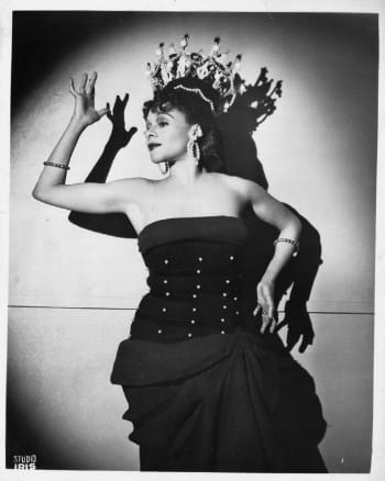 Katherine Dunham in a 1956 photograph (via New York World-Telegram and the Sun Newspaper Photograph Collection/Library of Congress)
