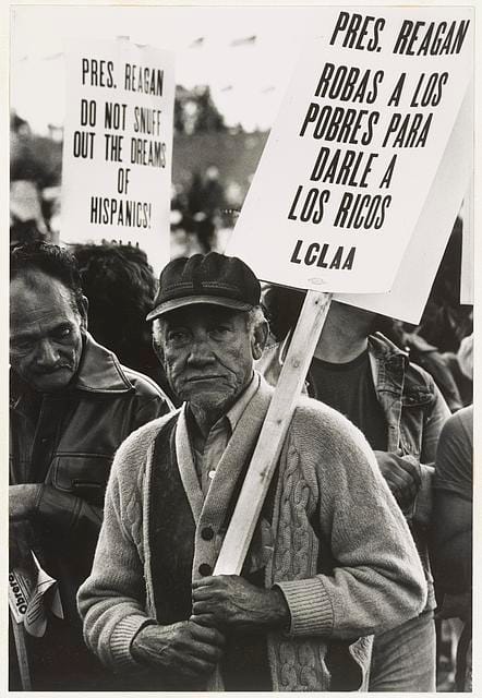Migrant farm worker demonstration, Washington, D.C., 1981. Photo by Frank Espada. (Source: Library of Congress