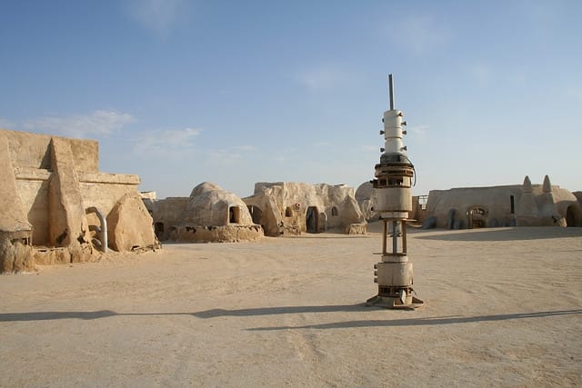 The remains of the Star Wars set in Tunisia (photograph by Camila/Flickr user)