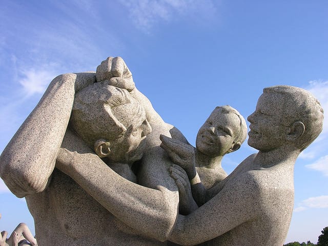 Gustav Vigeland's expressive sculptures in Oslo's Vigeland Park. Photo CC-BY Jonas Lamis.