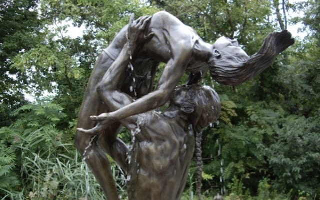 Andy Sacksteder, "UPlifting" (2013), bronze. (image via ArtPrize.org)