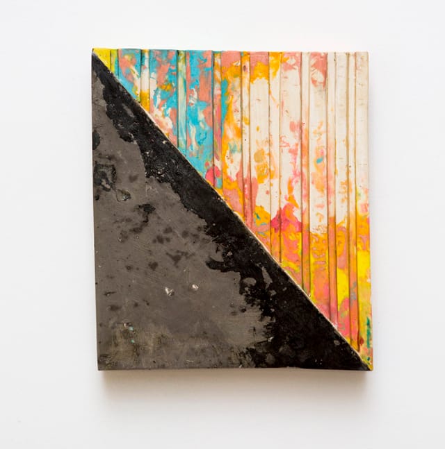 Carolyn Salas, Untitled, cast hydrocal and pigment, 10 x 12 x 1.5 inches. Courtesy of Panepinto Galleries. 
