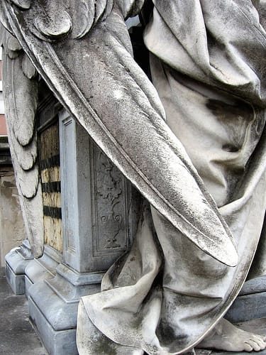 Wings of a stone angel (photograph by the author)