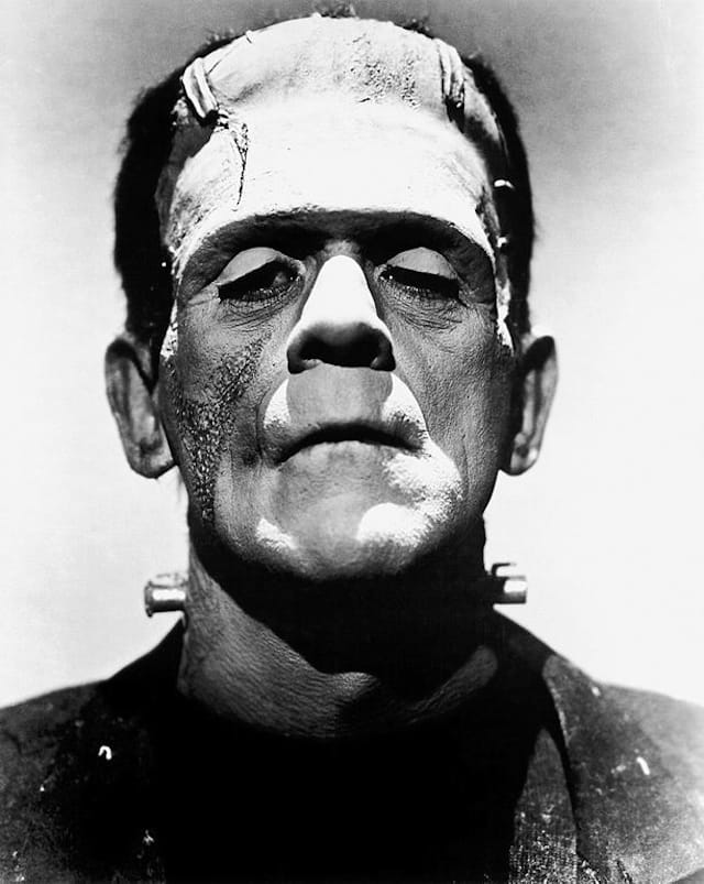 Bors Karloff as Frankenstein in the 1935 film. Image via WikiCommons.