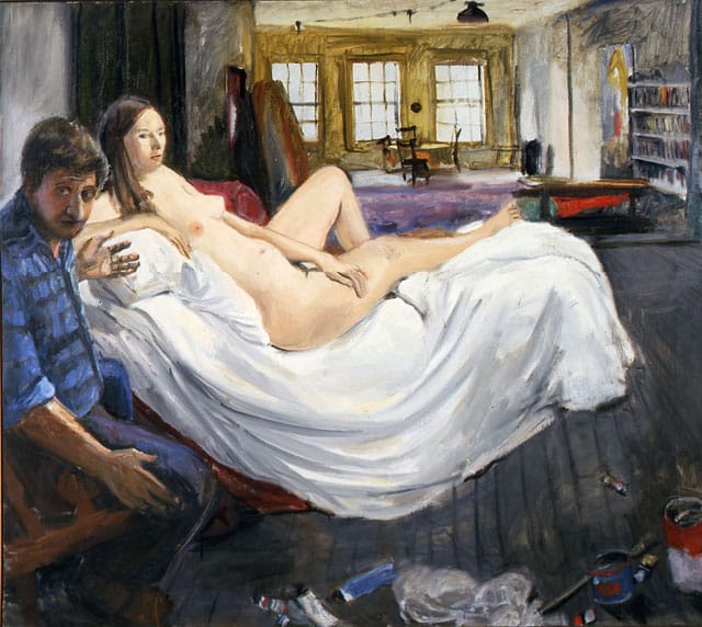 Paul Georges, “Self Portrait with Model in Studio” (1967–68) (courtesy National Academy Museum)