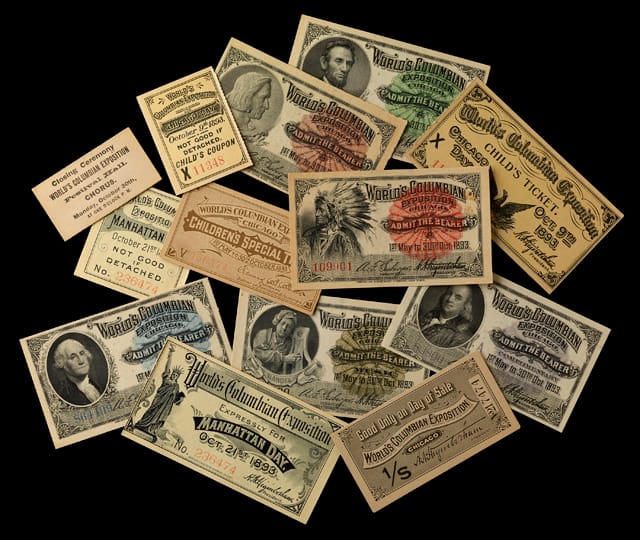 Tickets from the fair (© The Field Museum)