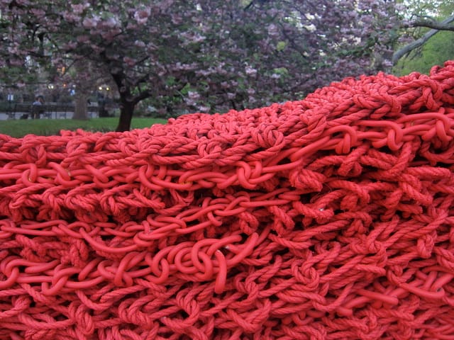 Orly Genger's 2013 installation in Madison Square Park, part of Mad. Sq. Art (photograph by the author)