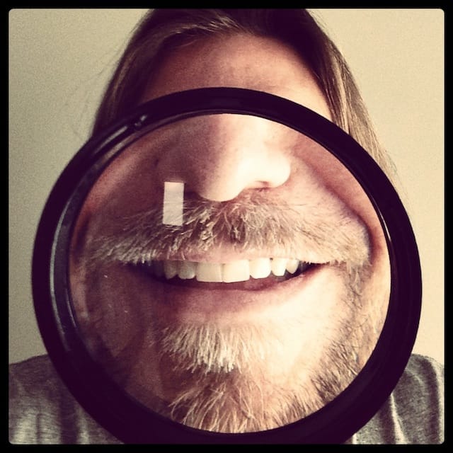 Magnified selfie by Mr. Enrico Varrasso. Submitted to selfies [at] hyperallergic [dot] com.