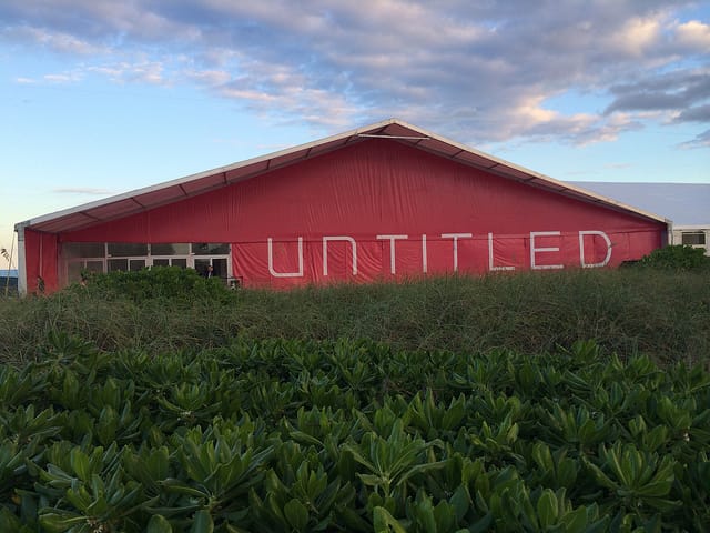 The 2013 Untitled art fair on the beach. (all photos by the author for Hyperallergic)