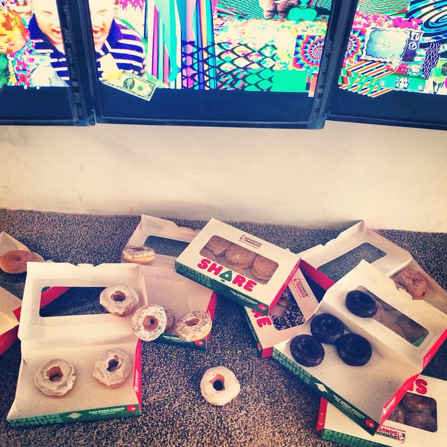 You never know what you'll find at an art fair, like this corner of Cameron Gray's installation at the Mike Weiss Gallery. (photo Hrag Vartanian/Hyperallergic)