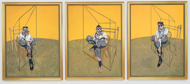 Francis Bacon’s “Three Studies of Lucian Freud” (1969) (original image via christies.com)