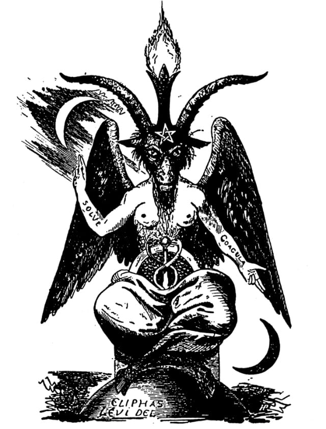 19th century illustration of Baphomet by Eliphas Lévi (via Wikimedia)