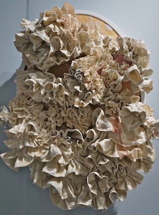 Amelia Biewald, "Adelaide" (2013), acrylic, muslin, plaster, dry pigment, 26 x 31 x 9 in