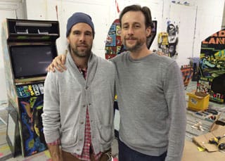 The duo behind Faile: Patrick McNeil and Patrick Miller. (photo by the author for Hyperallergic)