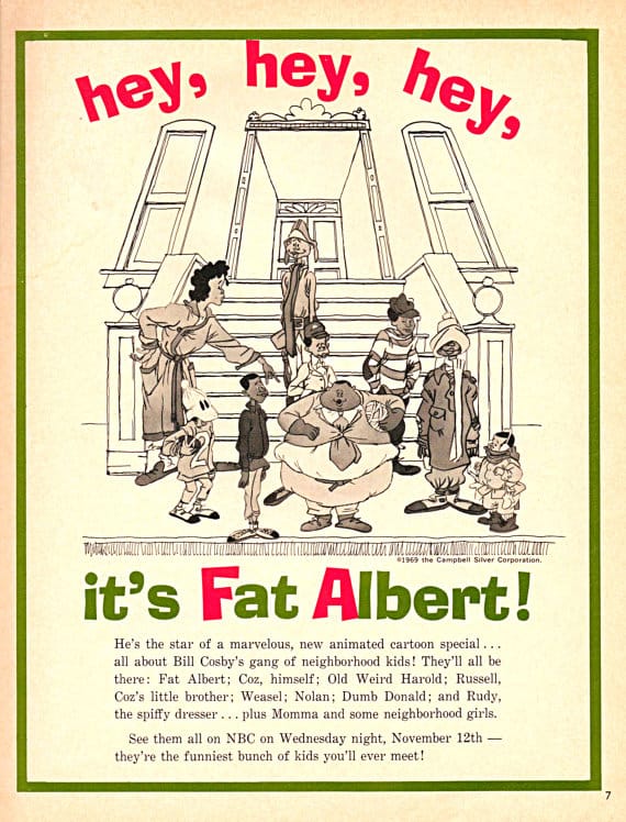 An ad for "Fat Albert and the Cosby Kids" (via Museum of UnCut Funk)