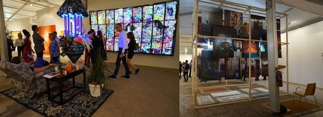 Left: "I Have A Feeling I Shall Go Mad. I Cannot Go On Longer In These Terrible Times. I Shan't Recover This Time. I Hear Voices And Cannot Concentrate On My Work. I Have Fought Against It But Cannot Fight Any Longer...Naww, Fuck It, I'm Good" (2011); right: Ángel Marcos, "The Intimate Subversion" (2013) (click to enlarge)