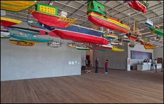 Hew Locke installation at the entrance to the museum (photo by Visit Florida, via Flickr) (click to enlarge)