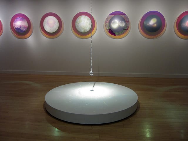 Mariko Mori, "Miracle" (2001), eight Cibachrome prints, diachronic glass, salt, and crystals