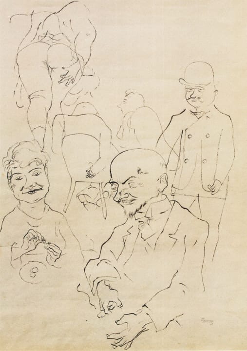 Portraits (c1920) Ink on paper