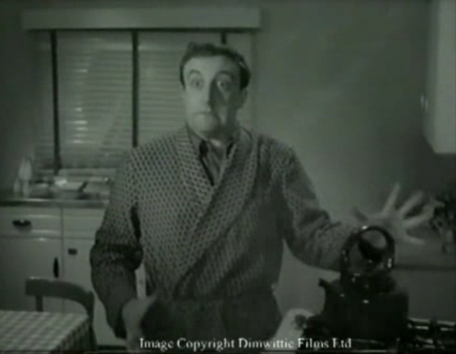 Screenshot from one of Peter Sellers's recently discovered films, "Insomnia Is Good for You"