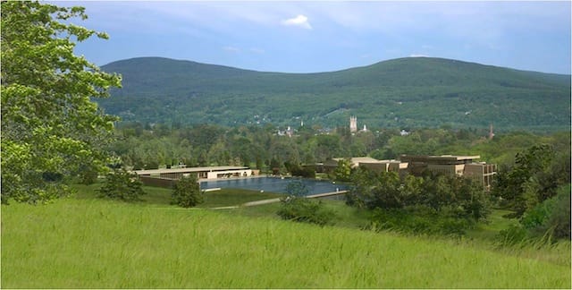 Clark campus from Stone Hill (rendering by Tadao Ando Architect & Associates)