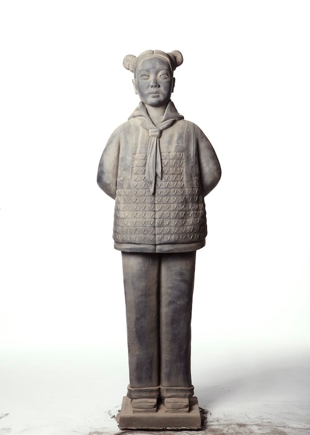 Prune Nourry, Terracotta Daughter #7, 2013, terracotta, 150 cm, photograph by Zachary Bako&nbsp;