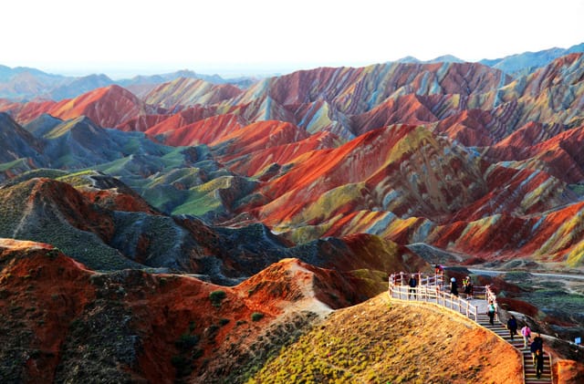 Buzzfeed selected the Zhangye Danxia landscape as one of the "27 Surreal Places to Visit Before You Die," and judging by the colors you can see why. (via Buzzfeed)