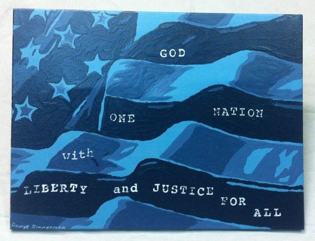 George Zimmerman's untitled painting for sale on eBay (via ebay.com)