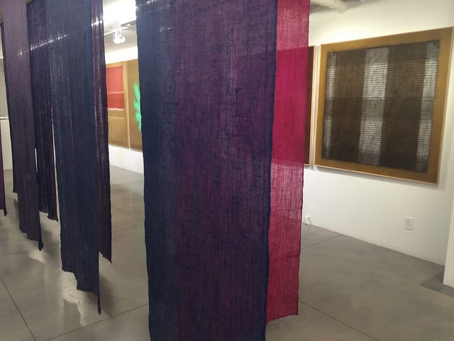 A view of the "Transparency" exhibition at BOSI Contemporary, featuring the work of Salvatore Emblema.