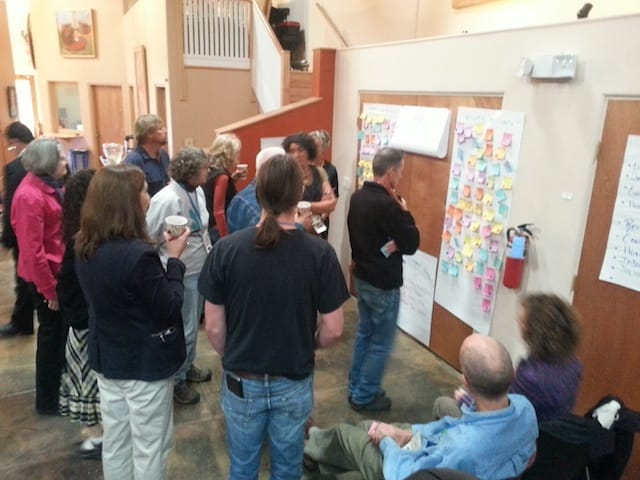 An ideation session in action. According to Maltrud, much of the learnings from the Silver City project will be expanded to other communities she is working with in San Francisco, Albuquerque and elsewhere.