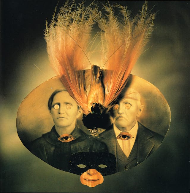 Jess, "A Mask for All Souls" (1969/1992), mixed media, 24 x 19 x 6 in. (all images courtesy Grey Art Gallery, New York University)