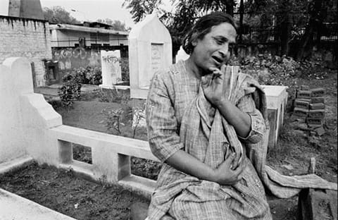 Dayanita Singh. When Chaman took Ayesha from me, I could not bear the pain, so I would come to the graveyard to tell my pain to the dead people and my only friend Dayanita who liked the old hindi film songs that I sang for her, from the series, Myself Mona Ahmed. 1998, printed 2008. Photography Associates and Contemporary Art Discretionary Funds. Courtesy of Dayanita Singh and Frith Street Gallery. (via artic.edu)