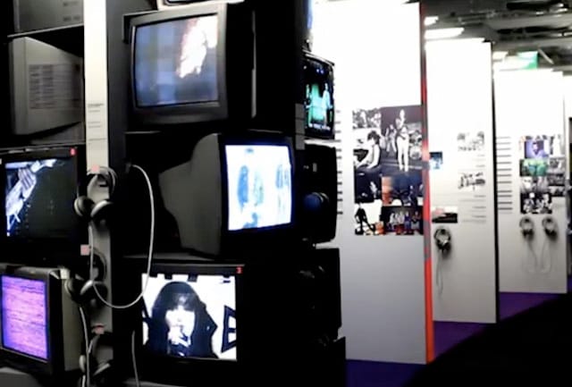 Installation shot from audio-visual component of 'Europunk'