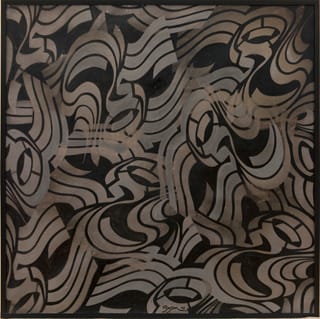 Faramarz Pilaram, "Untitled" (1972), oil on canvas, 47 x 47 in. (119.4 x 119.4 cm), Houman M. Sarshar Collection, New York (click to enlarge)