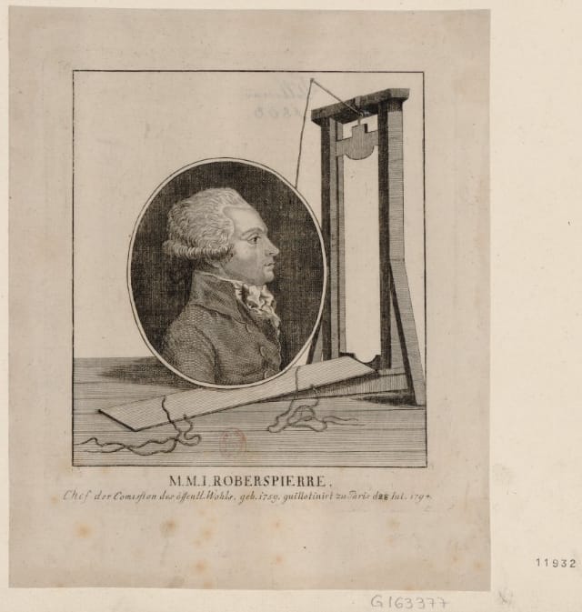 Robespierre, off to the guillotine (1794) (via French Revolution Digital Archive)