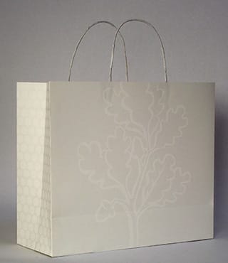 Imin Yeh, "Paper Bag Project" (2013), handmade paper bag (image via asianart.org)