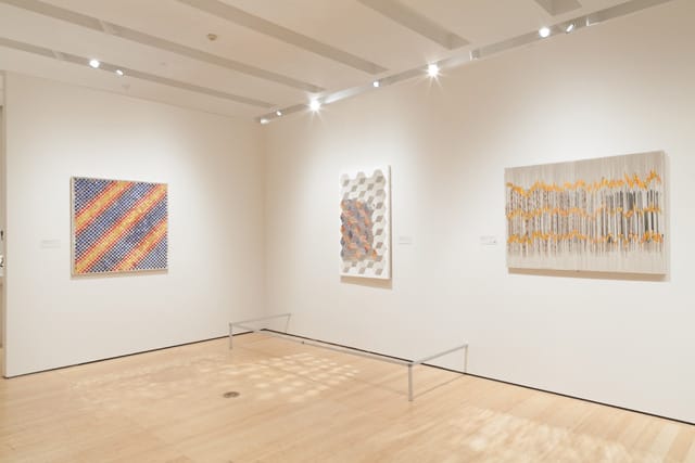 Works by . “Iran Modern” installation view from exhibition at Asia Society Museum, New York, September 2013–January 2014. (Photo by Eileen Costa, all images courtesy Asia Society)