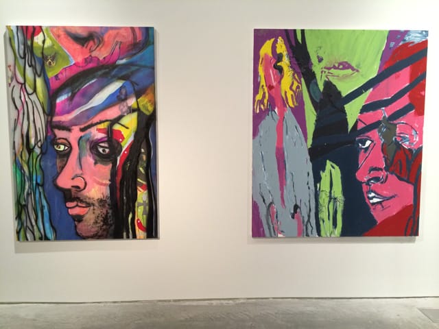 The Milli Vanilli recreations in the WOW opera exhibition. (photo by the author for Hyperallergic)